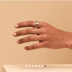 Mejuri boyfriend stacker band silver 925 size 7